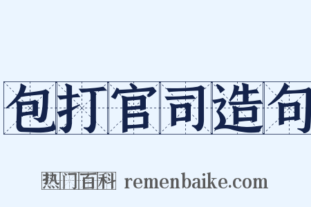 包打官司造句是什么意思的图片